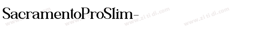 SacramentoProSlim字体转换