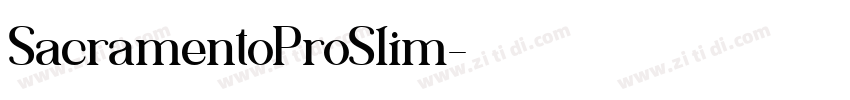 SacramentoProSlim字体转换
