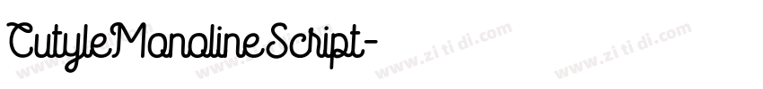 CutyleMonolineScript字体转换