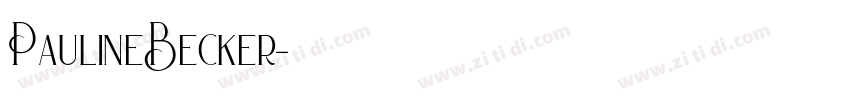 PaulineBecker字体转换
