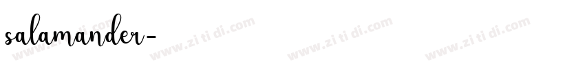 salamander字体转换 salamander字体转换