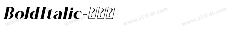 BoldItalic字体转换 BoldItalic字体转换