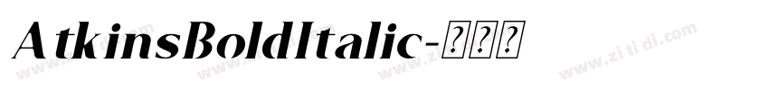AtkinsBoldItalic字体转换