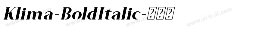 Klima-BoldItalic字体转换