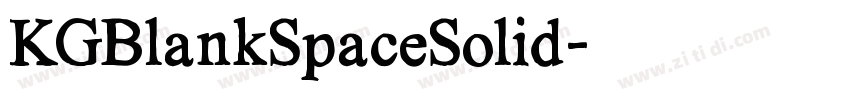 KGBlankSpaceSolid字体转换