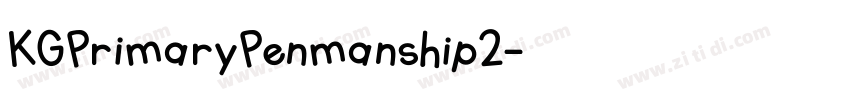 KGPrimaryPenmanship2字体转换