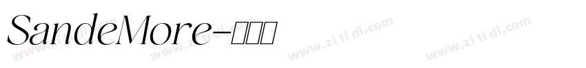 SandeMore字体转换