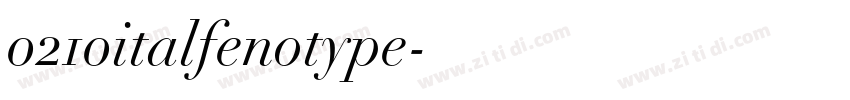 0210italfenotype字体转换
