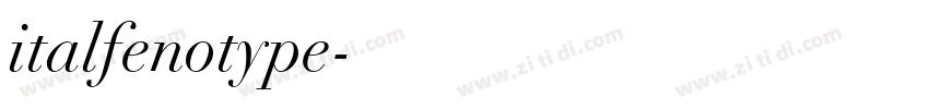 italfenotype字体转换