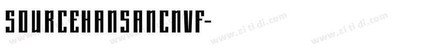 sourcehansancnvf字体转换