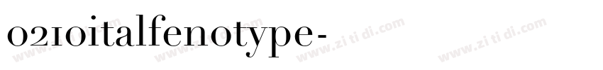 0210italfenotype字体转换
