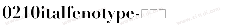 0210italfenotype字体转换