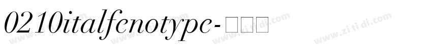 0210italfenotype字体转换