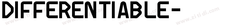 differentiable字体转换