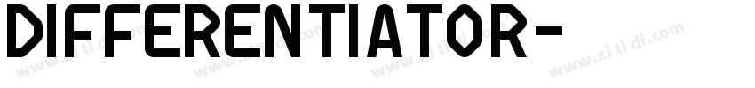 differentiator字体转换