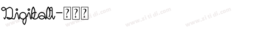 DigitalI字体转换
