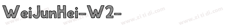 WeiJunHei-W2字体转换