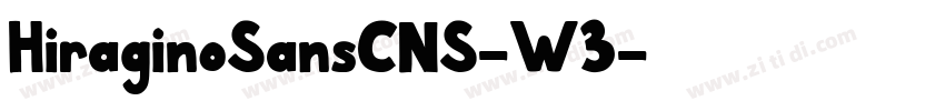 HiraginoSansCNS-W3字体转换