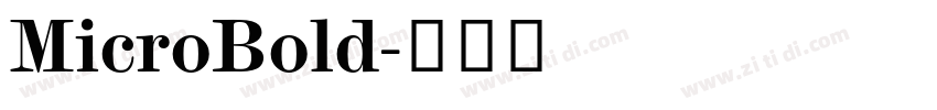 MicroBold字体转换