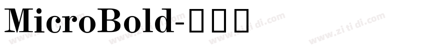 MicroBold字体转换