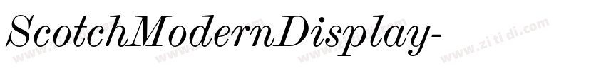 ScotchModernDisplay字体转换