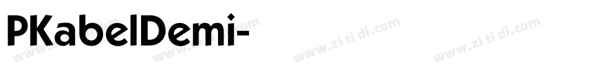 PKabelDemi字体转换