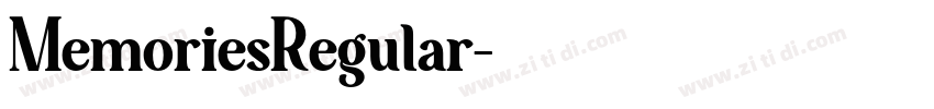 MemoriesRegular字体转换