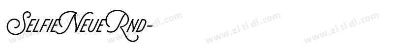 SelfieNeueRnd字体转换