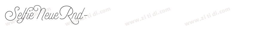SelfieNeueRnd字体转换
