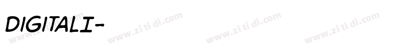 DigitalI字体转换
