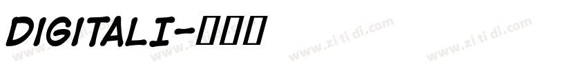 DigitalI字体转换
