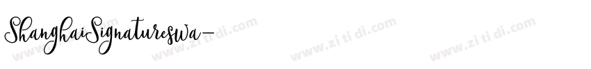 ShanghaiSignatureswa字体转换