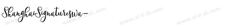 ShanghaiSignatureswa字体转换