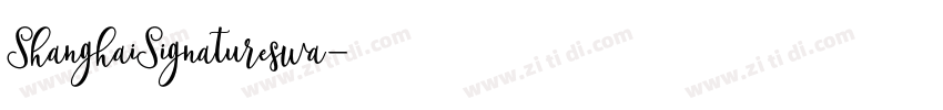 ShanghaiSignatureswa字体转换