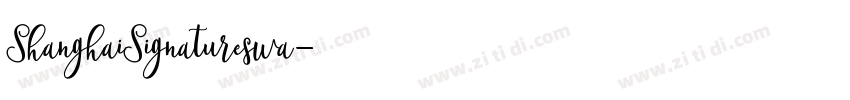 ShanghaiSignatureswa字体转换