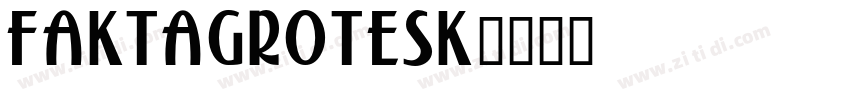 FaktaGrotesk字体转换