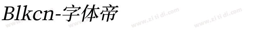 Blkcn字体转换