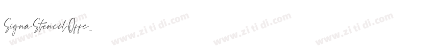 SignaStencilOffc字体转换
