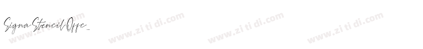 SignaStencilOffc字体转换