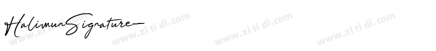 HalimunSignature字体转换