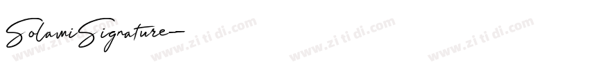 SolamiSignature字体转换
