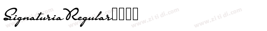 SignaturiaRegular字体转换