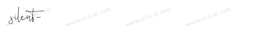 草书silent字体转换
