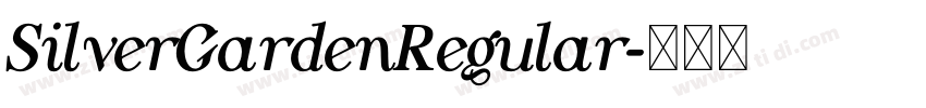 SilverGardenRegular字体转换