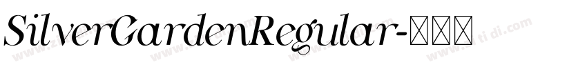 SilverGardenRegular字体转换