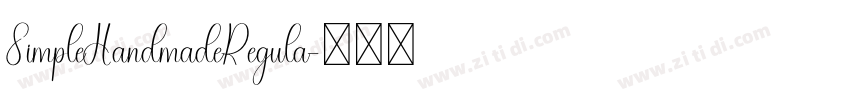 SimpleHandmadeRegula字体转换