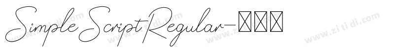 SimpleScriptRegular字体转换 SimpleScriptRegular字体转换