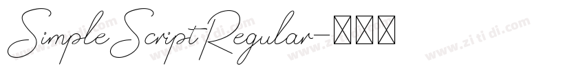 SimpleScriptRegular字体转换 SimpleScriptRegular字体转换