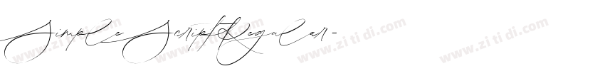 SimpleScriptRegular字体转换 SimpleScriptRegular字体转换