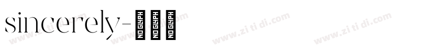 sincerely字体转换